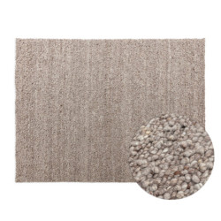 ALFOMBRA 240x1x300 LANA TEJIDA A MANO GRIS