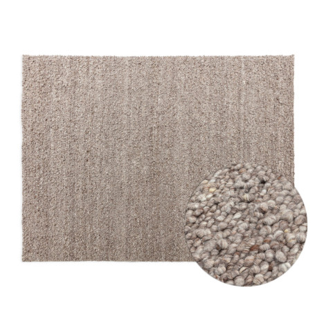 ALFOMBRA 240x1x300 LANA TEJIDA A MANO GRIS