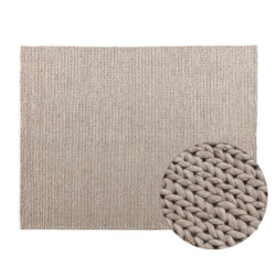 ALFOMBRA 240x1x300 LANA TEJIDA A MANO GRIS