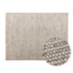 ALFOMBRA 240x1x300 LANA TEJIDA A MANO GRIS CLARO