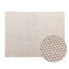 ALFOMBRA 240x1x300 TELA/LANA TEJIDA A MANO BEIGE