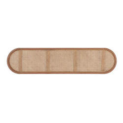 CABECERO 180x3x42,5 MADERA NATURAL/RATAN