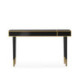 CONSOLA 140x40x80 MADERA/METAL DORADO/ESPEJO NEGRO