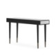 CONSOLA 140x40x80 MADERA/METAL NEGRO/ESPEJO
