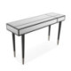 CONSOLA 140x40x80 MADERA/METAL NEGRO/ESPEJO