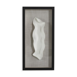 CUADRO 30x6x60 MADERA NEGRO/ARCILLA BLANCO