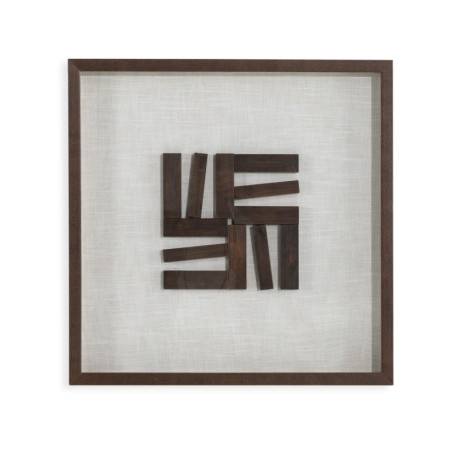 CUADRO 60x4x60 MADERA MARRON