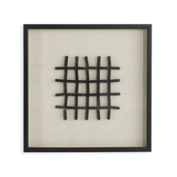 CUADRO 60x4x60 MADERA NEGRO