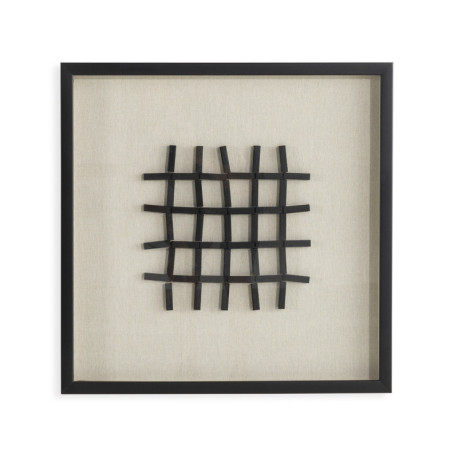 CUADRO 60x4x60 MADERA NEGRO