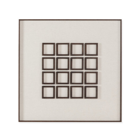 CUADRO 90x4x90 MADERA MARRON