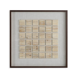 CUADRO 90x4x90 MADERA MARRON/NATURAL