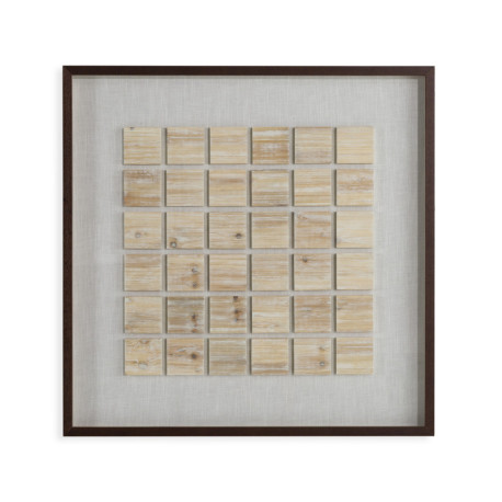 CUADRO 90x4x90 MADERA MARRON/NATURAL