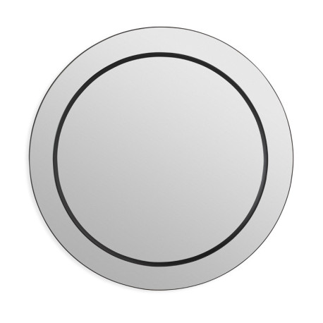 ESPEJO 110x2,8x110 MADERA/METAL NEGRO/ESPEJO