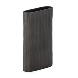 JARRON 22x6x35 METAL PLOMO ANTIGUO