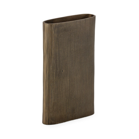 JARRON 27x7x43 METAL LATON ANTIGUO