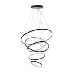 LAMPARA DE TECHO 80x80x150 METAL NEGRO MATE