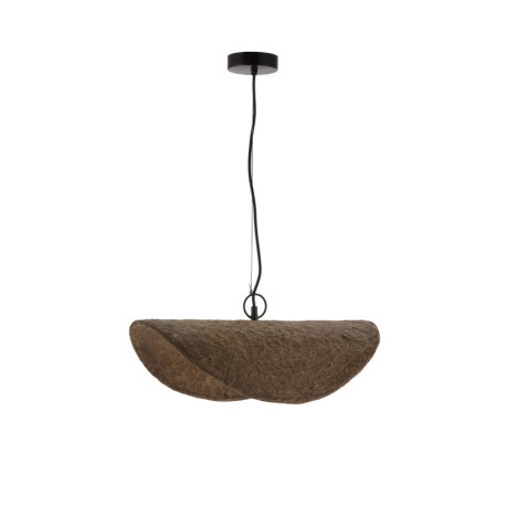 LAMPARA DE TECHO 50x37x14/120 PAPEL MACHE MARRON/METAL NEGRO