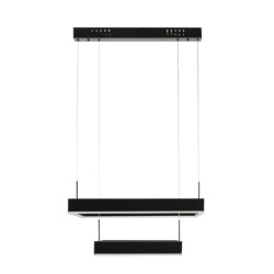 LAMPARA DE TECHO 60x60x120 METAL NEGRO MATE
