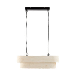 LAMPARA DE TECHO 75x25x25/120 PAPEL MACHE BLANCO/METAL NEGRO