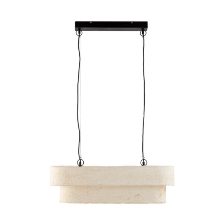 LAMPARA DE TECHO 75x25x25/120 PAPEL MACHE BLANCO/METAL NEGRO