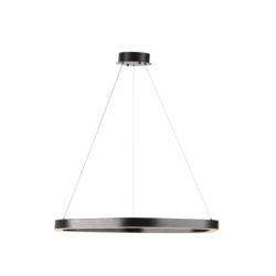 LAMPARA DE TECHO 80x74x120 ACERO INOX. NEGRO/ACRILICO