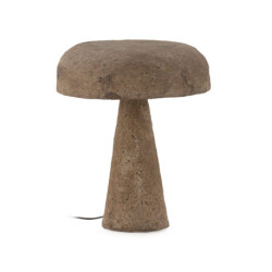 LAMPARA SOBREMESA 40x40x53 PAPEL MACHE MARRON