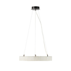 LAMPARA TECHO 60x60x120/150 ALABASTRO NATURAL/METAL NEGRO MATE