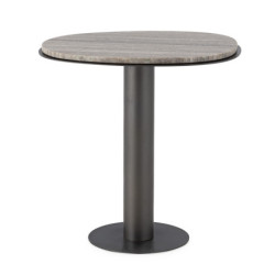 MESA AUXILIAR 50x33x50 MARMOL BLANCO/METAL