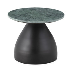 MESA AUXILIAR 50x50x40 MARMOL VERDE/METAL BRONCE NEGRUZCO