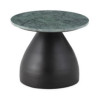 MESA AUXILIAR 50x50x40 MARMOL VERDE/METAL BRONCE NEGRUZCO