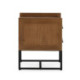 MESITA DE NOCHE 2 CAJONES 50x45x54 MADERA MARRON/METAL NEGRO