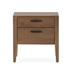 MESITA DE NOCHE 53x46x55 MADERA COLOR MARRON/METAL NEGRO