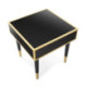 MESITA DE NOCHE 55x55x55 MADERA/METAL DORADO/ESPEJO NEGRO