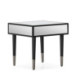 MESITA DE NOCHE 55x55x55 MADERA/METAL NEGRO/ESPEJO