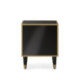 MESITA DE NOCHE 60x45x55 MADERA/METAL DORADO/ESPEJO NEGRO