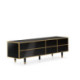 MUEBLE TV 180x45x55 MADERA/METAL DORADO/ESPEJO NEGRO