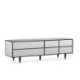 MUEBLE TV 180x45x55 MADERA/METAL NEGRO/ESPEJO