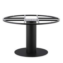 PIE DE MESA 119x119x73 METAL NEGRO /160 cm