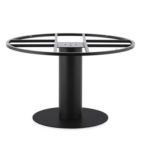 PIE DE MESA 119x119x73 METAL NEGRO /160 cm