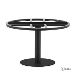 PIE DE MESA 80x80x2,5 METAL NEGRO / 90 cm