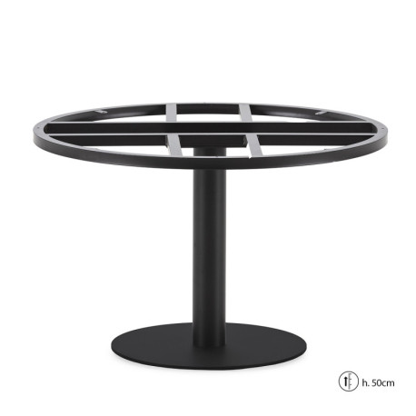 PIE DE MESA 80x80x2,5 METAL NEGRO / 90 cm