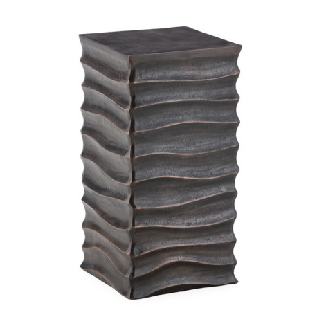 PLINTO 30,5x30,5x60,5 METAL BRONCE CON CUPULA