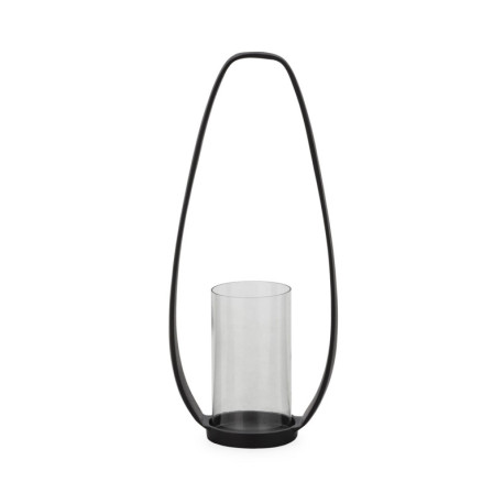 PORTAVELAS 24x14x62 METAL BRONCE NEGRUZCO