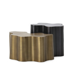SET/2 MESA DE CENTRO 71x76x45/xx METAL BRONCE/LATON ANTIGUO