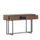 CONSOLA 130x45x80 MADERA DE OLMO COLOR NOGAL/METAL NEGRO