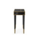 CONSOLA 140x40x80 MADERA/METAL DORADO/ESPEJO NEGRO