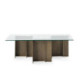 MESA DE CENTRO 120x80x42 CRISTAL/METAL
