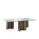 MESA DE CENTRO 120x80x42 CRISTAL/METAL