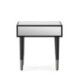 MESITA DE NOCHE 55x55x55 MADERA/METAL NEGRO/ESPEJO