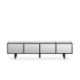 MUEBLE TV 180x45x45 MADERA/METAL NEGRO/ESPEJO